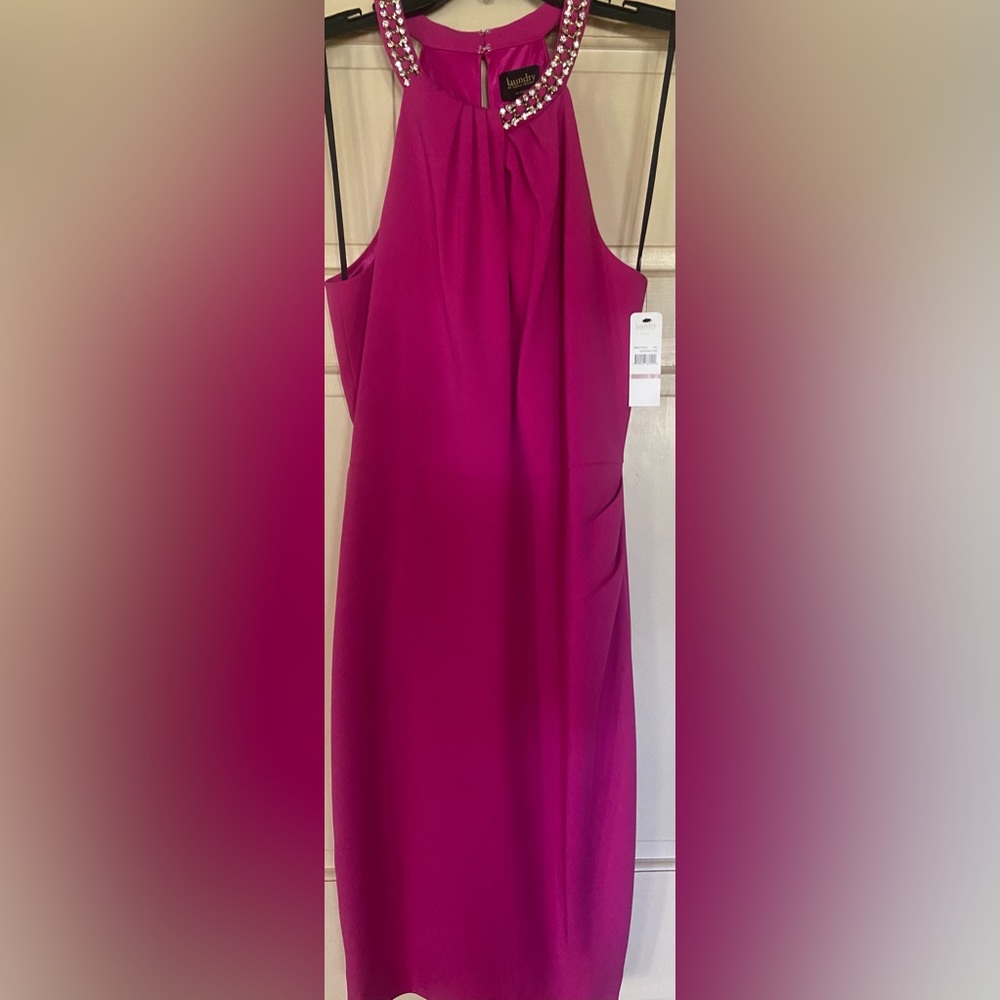 Stunning dress with bling collar, never worn
